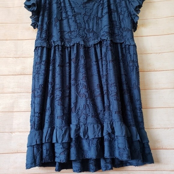 Anthropologie Ruffle Stretchy Knit Mini Dress - Picture 8 of 14